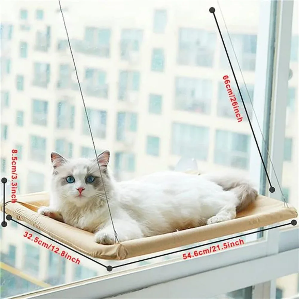 Cat Window Perch Hammock Seat - Large Cat Hammocks Bed for Indoor Cats Resting